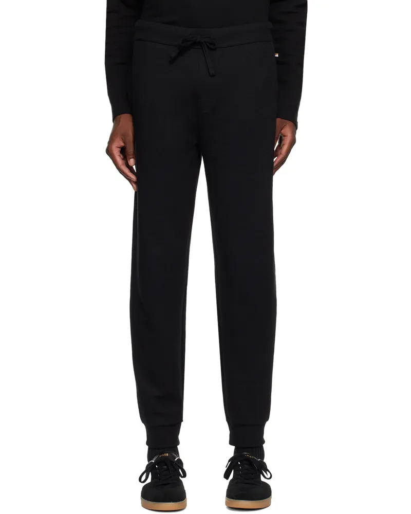 HUGO BOSS Black Embroidered Logo Sweatpants Black