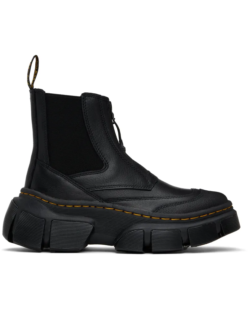 Dr.Martens Black DXML Zip Leather Chelsea Boots Black