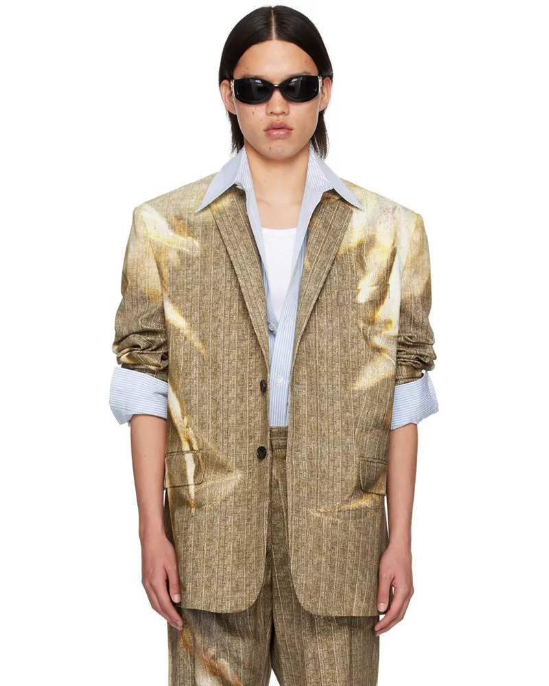 Y/PROJECT Beige Sun Bleached Blazer Beige
