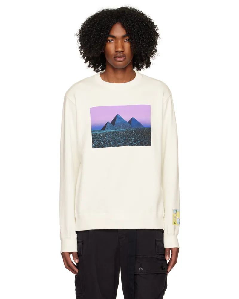 Undercover Off-White Graphic Sweatshirt Ivory