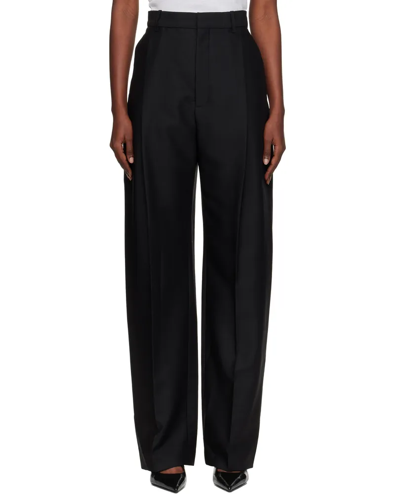 WARDROBE.NYC Black Light Mid Rise Trousers Black