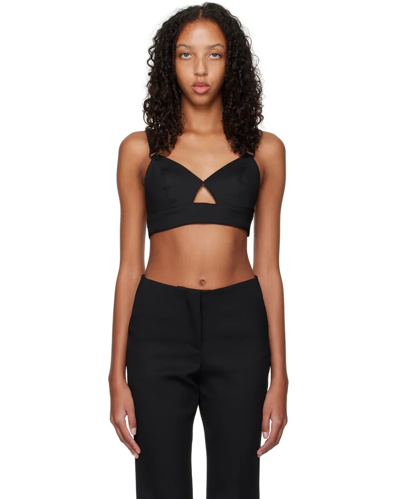 ROTATE Birger Christensen Black Boucle Bra 1000