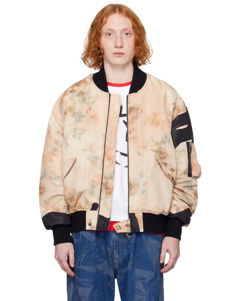 Vivienne Westwood Beige Bernardo Bomber Jacket Ss25-b202