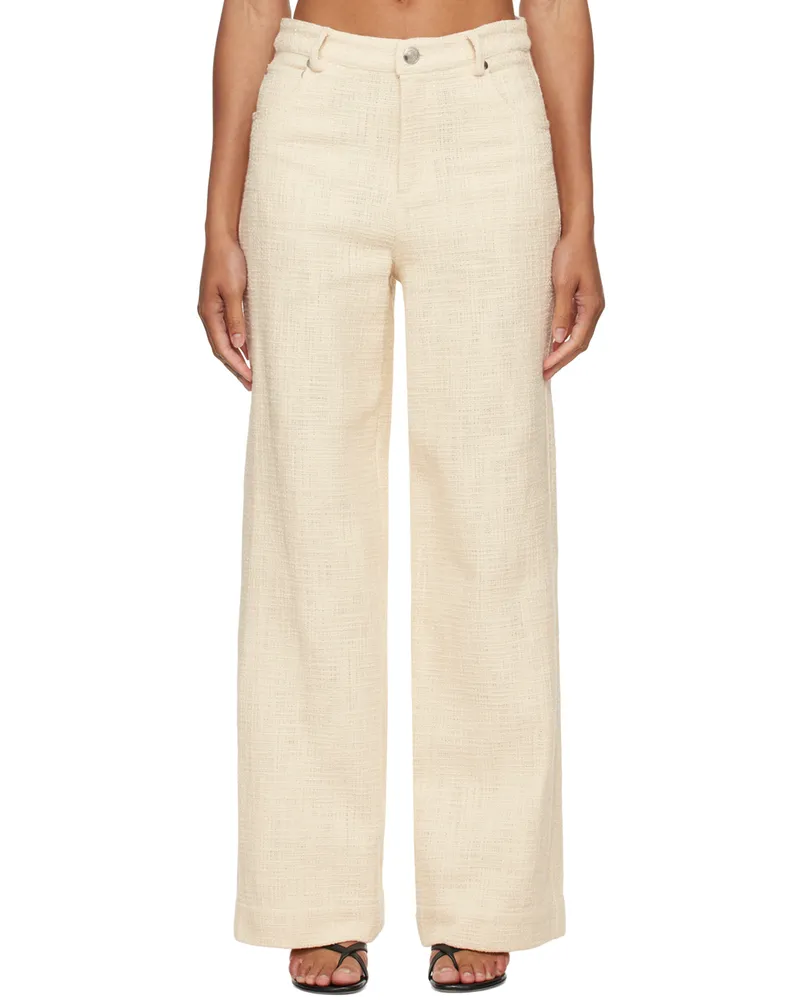 STAUD Off-White Grayson Trousers Ivy