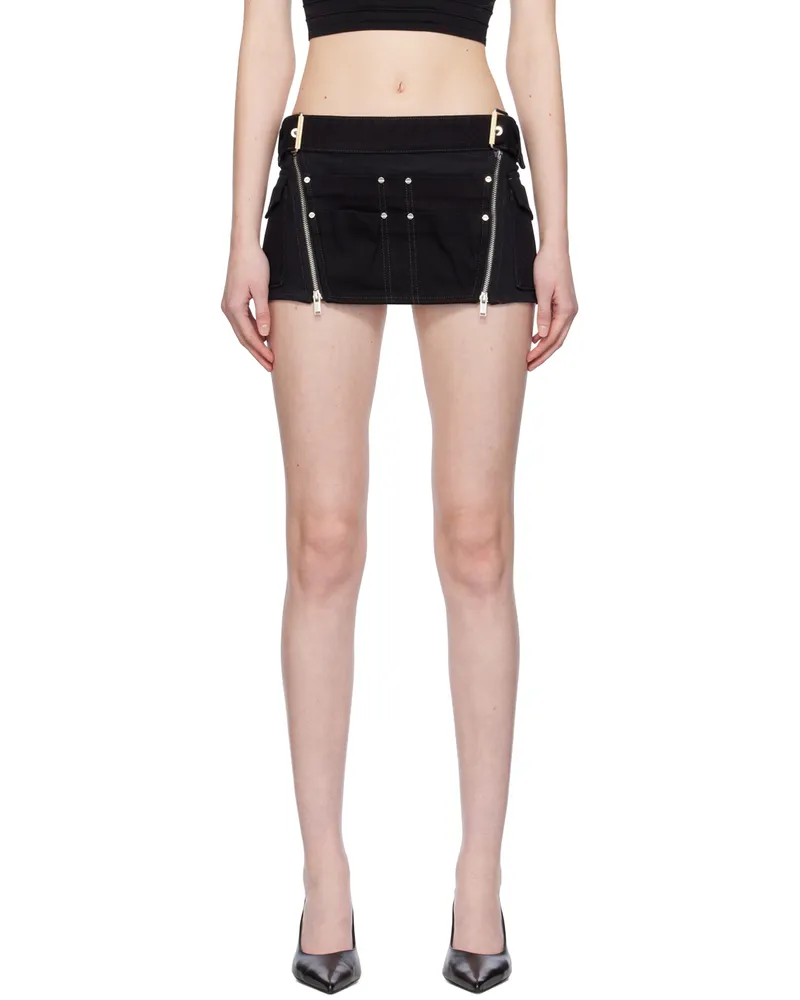 Dion Lee Black Toolbelt Denim Miniskirt Black
