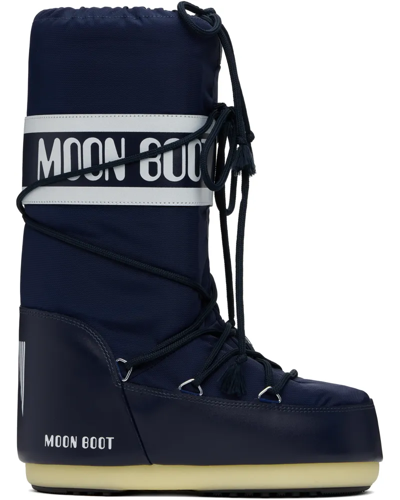 Moon Boot Navy Icon Nylon Boots F003