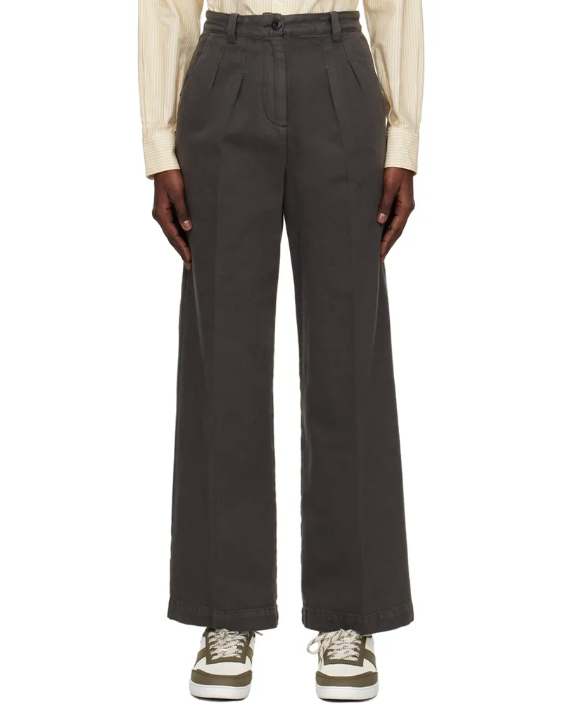 A.P.C. Gray Tressie Trousers Lad