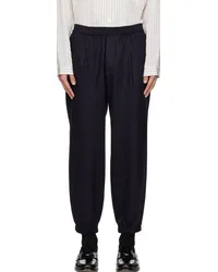 BARENA Navy Dressa Frare Trousers Navy