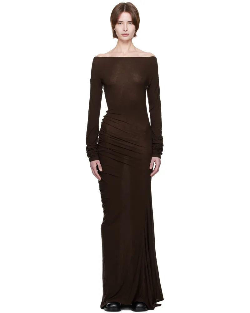 Holzweiler Brown Estella Solid Maxi Dress 1105