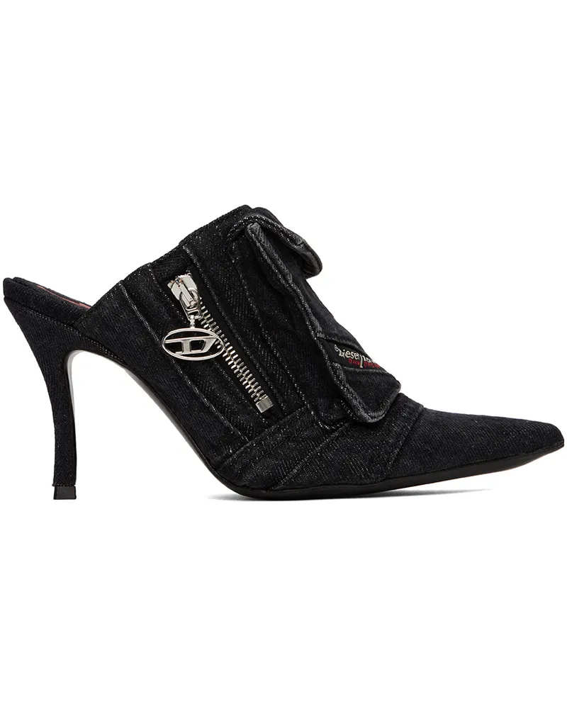 Diesel Black D-Venus Pocket ML Mules H0144