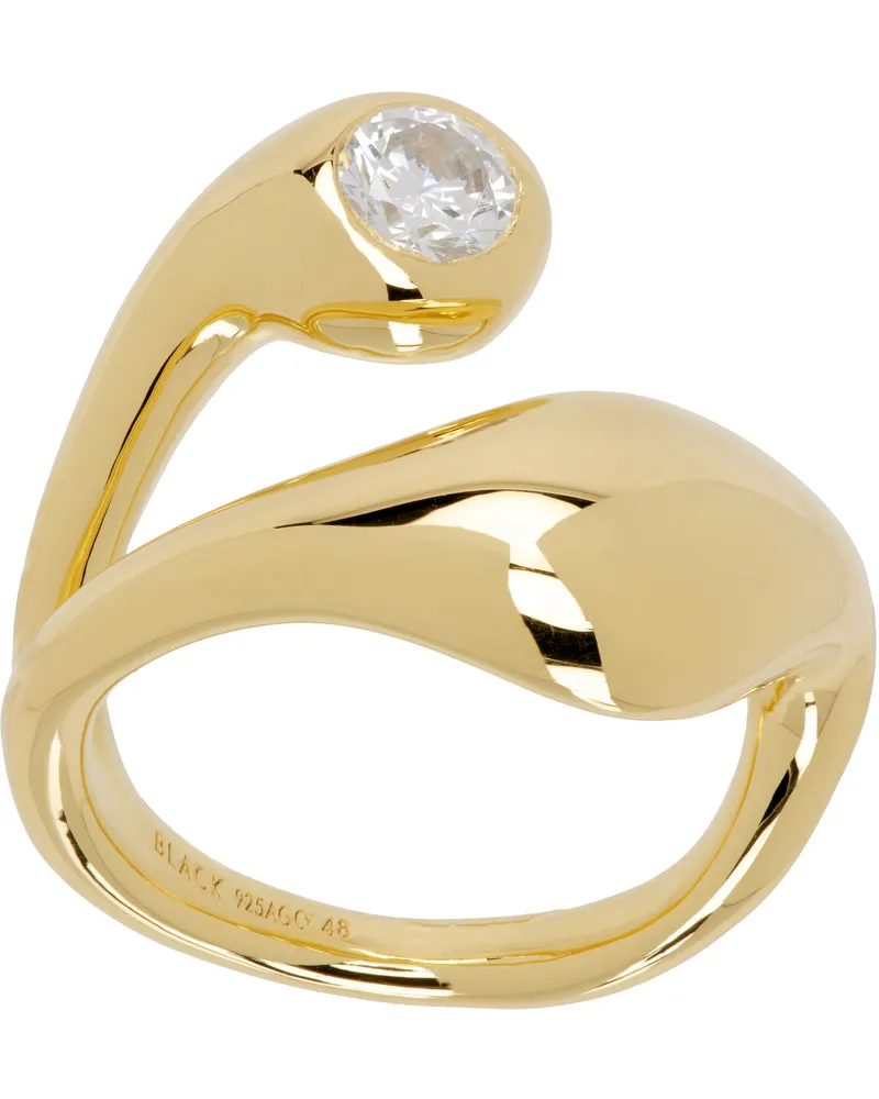 Maria Black Gold Mermaid Ring Goldplated
