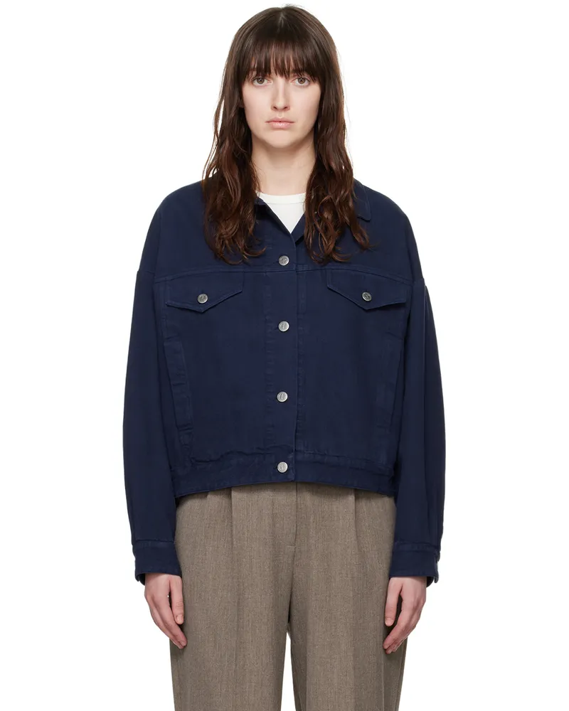 A.P.C. Navy Cally Denim Jacket Iak