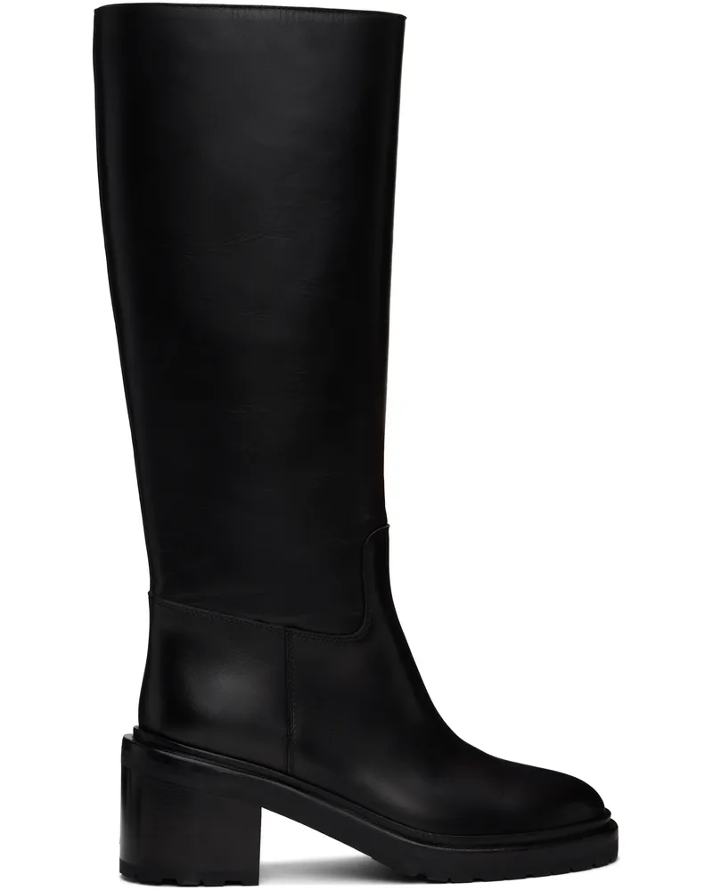 LEGRES Black Riding Heel Tall Boots 1