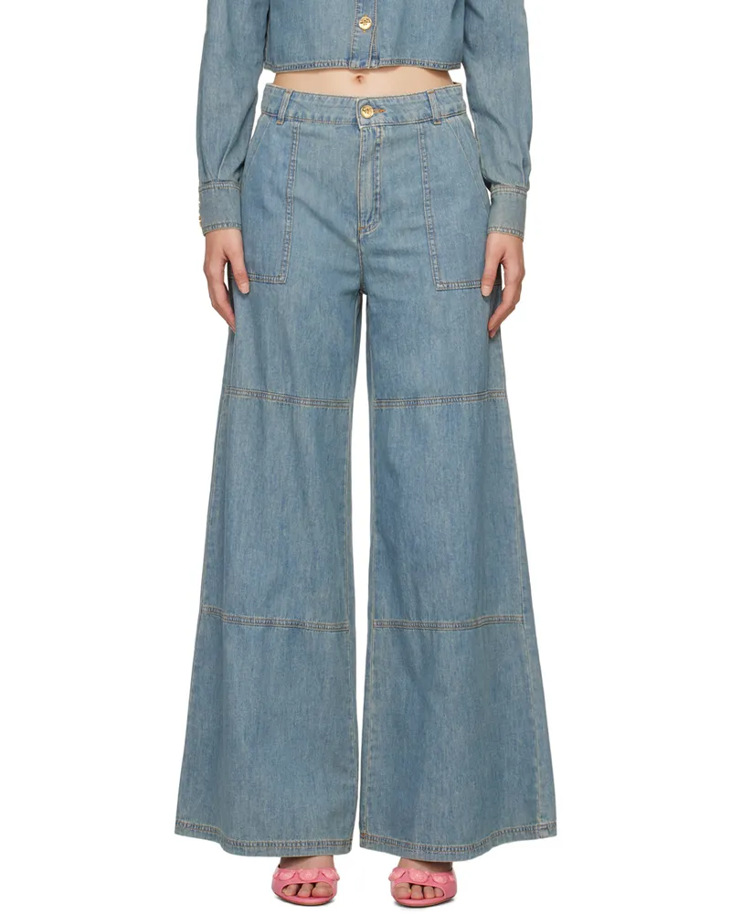 Moschino Blue Paneled Jeans A0282