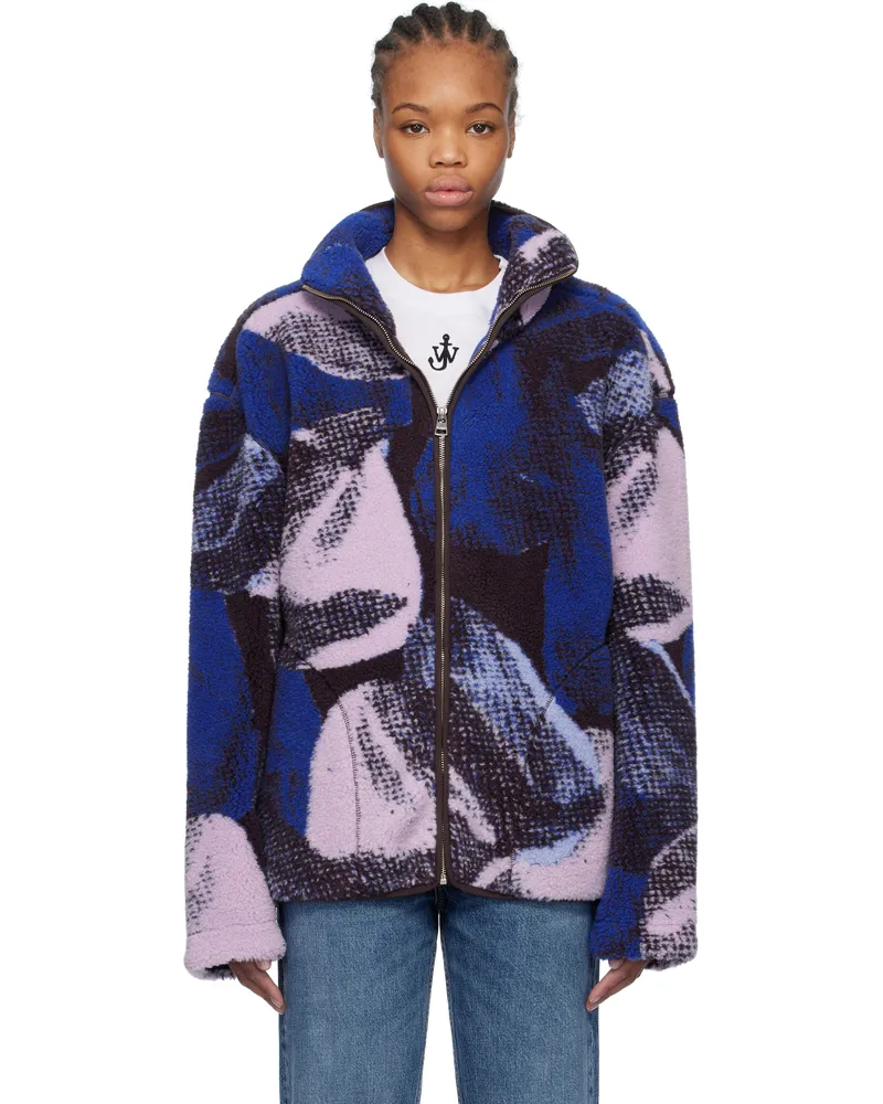 J.W.Anderson Blue Printed Zip Front Jacket 899