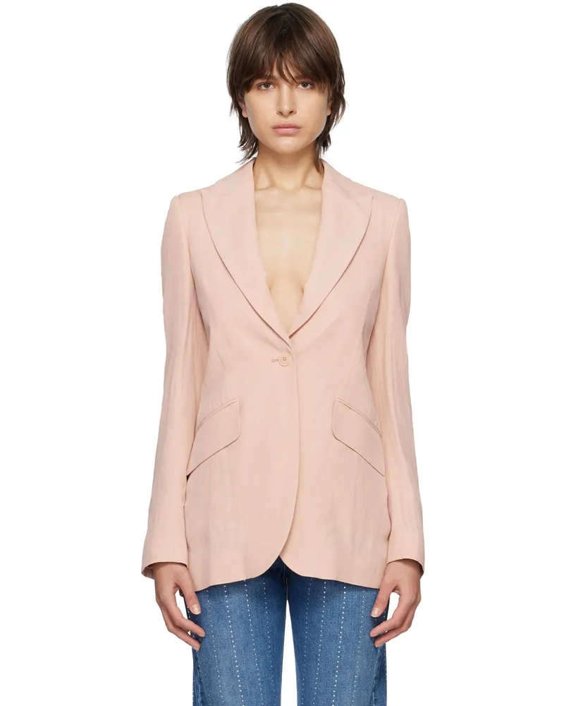 Stella McCartney Pink Peaked Lapel Blazer 5900