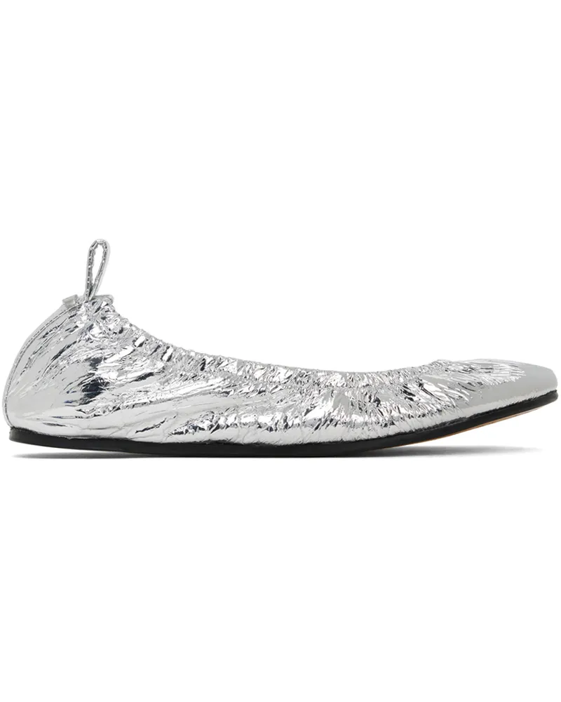 Isabel Marant Silver Belna Ballerina Flats 08si