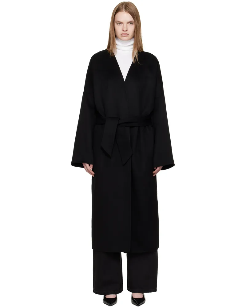 La Collection Black Tuba Coat Black