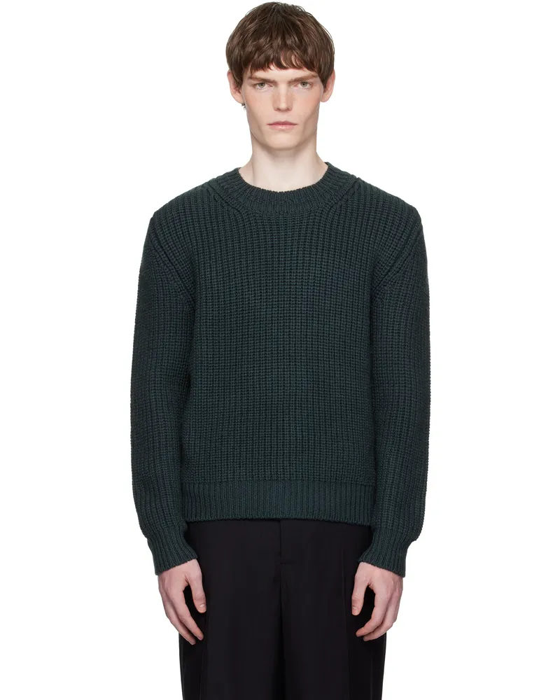 Tom Ford Blue Cashmere Wool Half Stitch Sweater Lb760deep