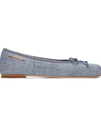 Alexander Wang Blue Billie Trompe-L'oeil Ballerina Flats Pebble