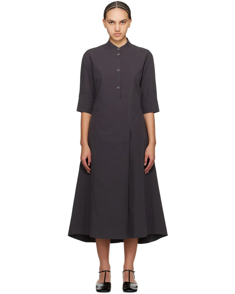 Studio Nicholson Gray Sabo Midi Dress Asphalt