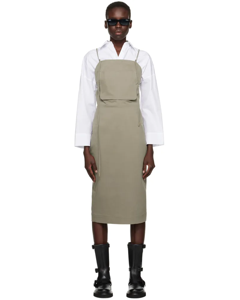 Max Mara Khaki Olivi Midi Dress 5