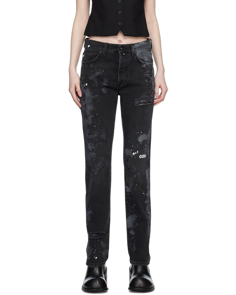 032c Black Double Shift Jeans Dark
