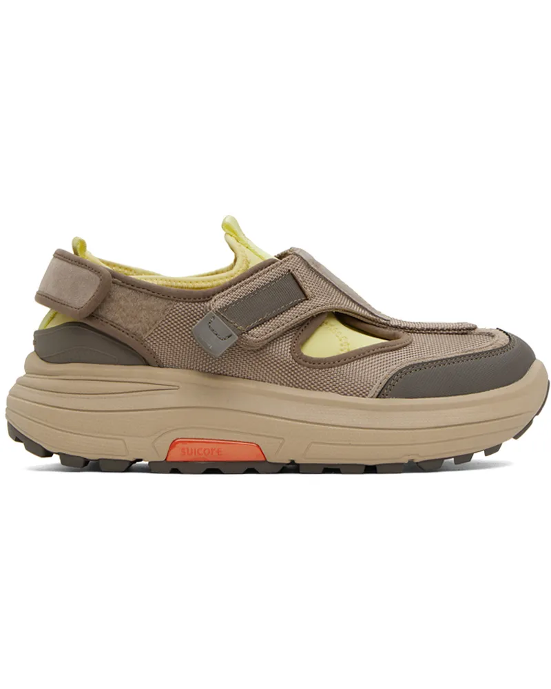 SUICOKE Beige & Yellow Tred Sneakers Beige