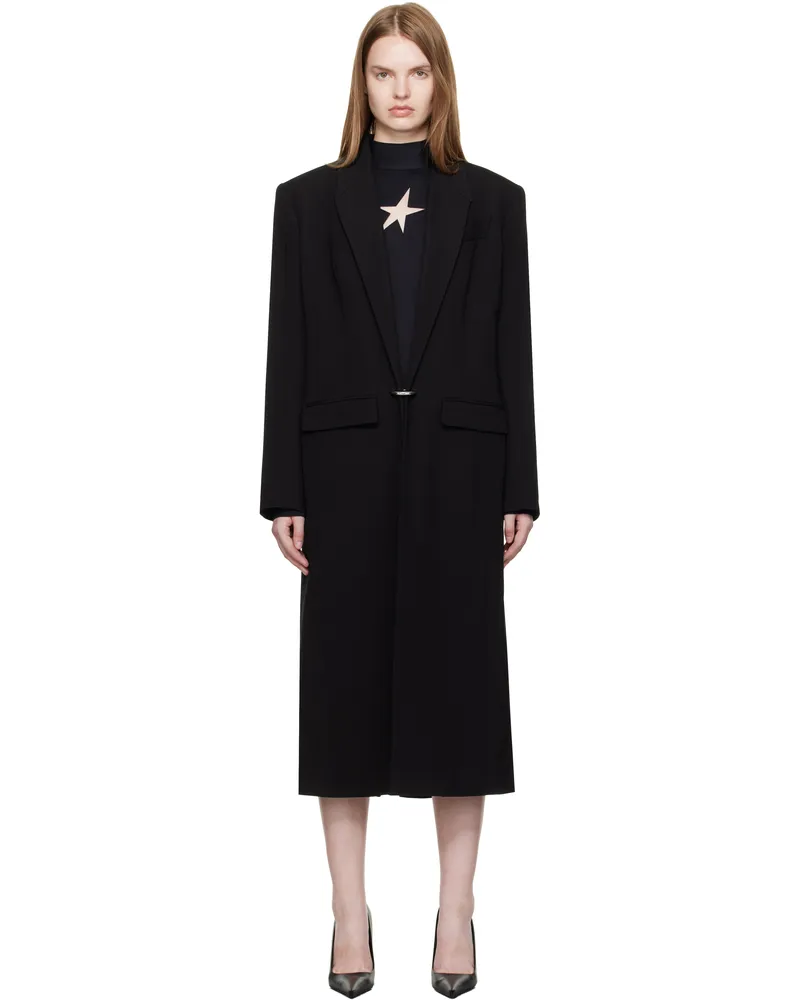 Thierry Mugler Black Pierced Tailored Coat 1999