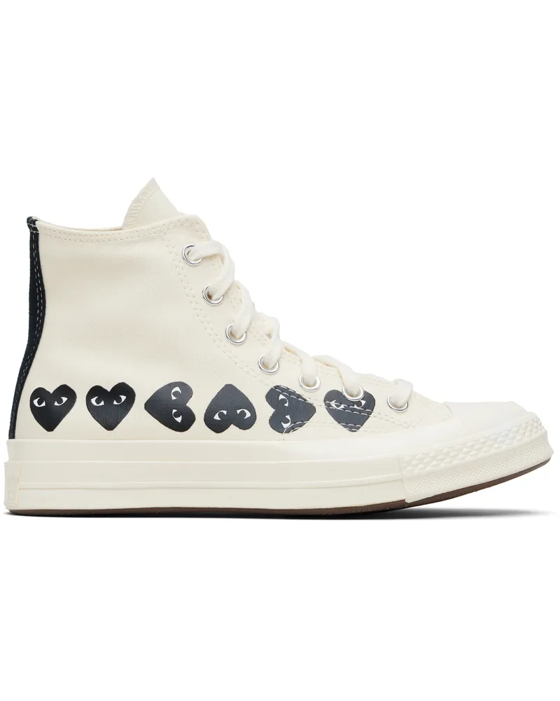 Comme des Garçons Beige Converse Edition Multi Heart Sneakers Beige
