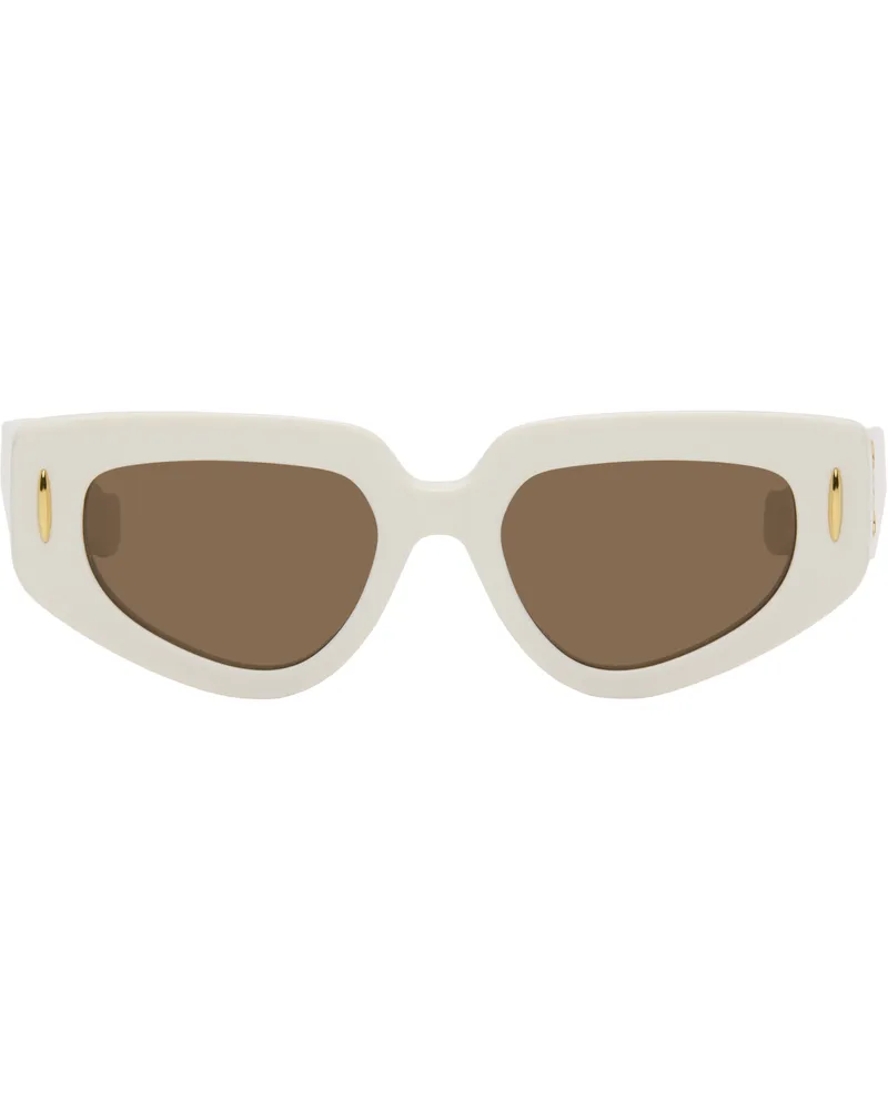 Loewe White Small Butterfly Screen Sunglasses Ivory