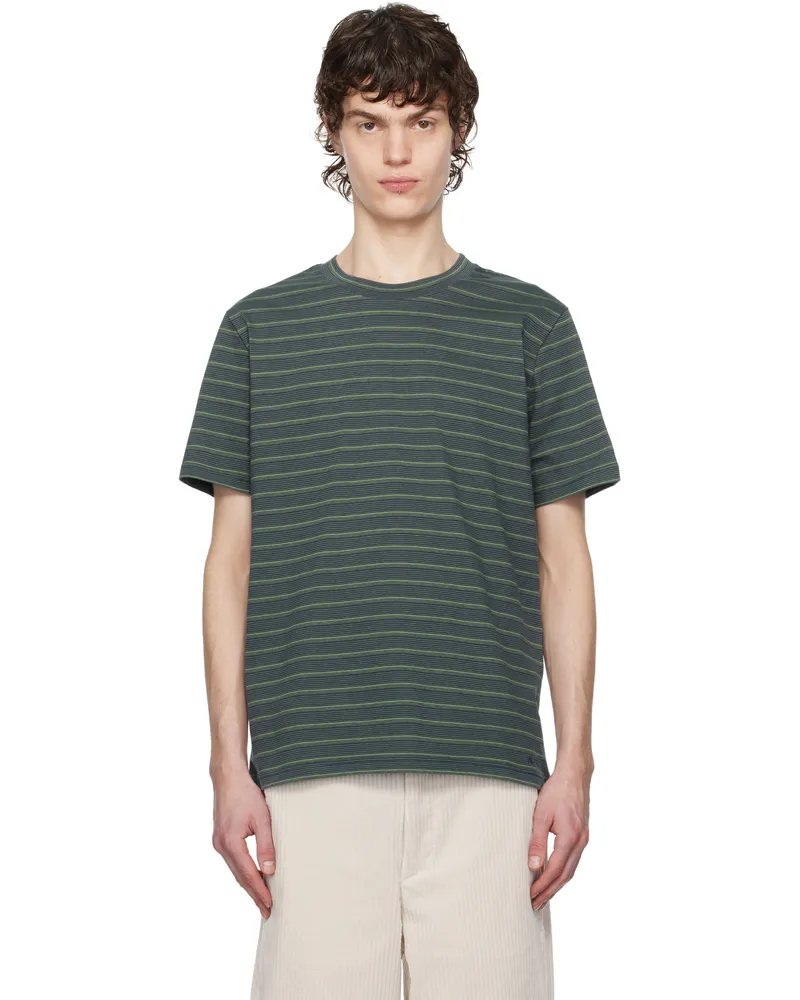 A.P.C. Blue & Green Aymeric T-shirt Iak