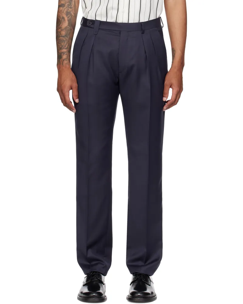 Brioni Navy Elba Trousers Midnight