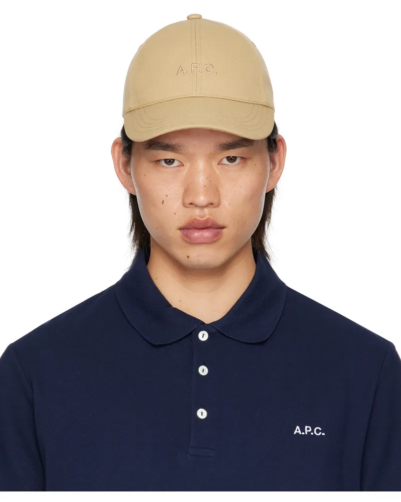 A.P.C. Beige Charlie Baseball Cap Bac