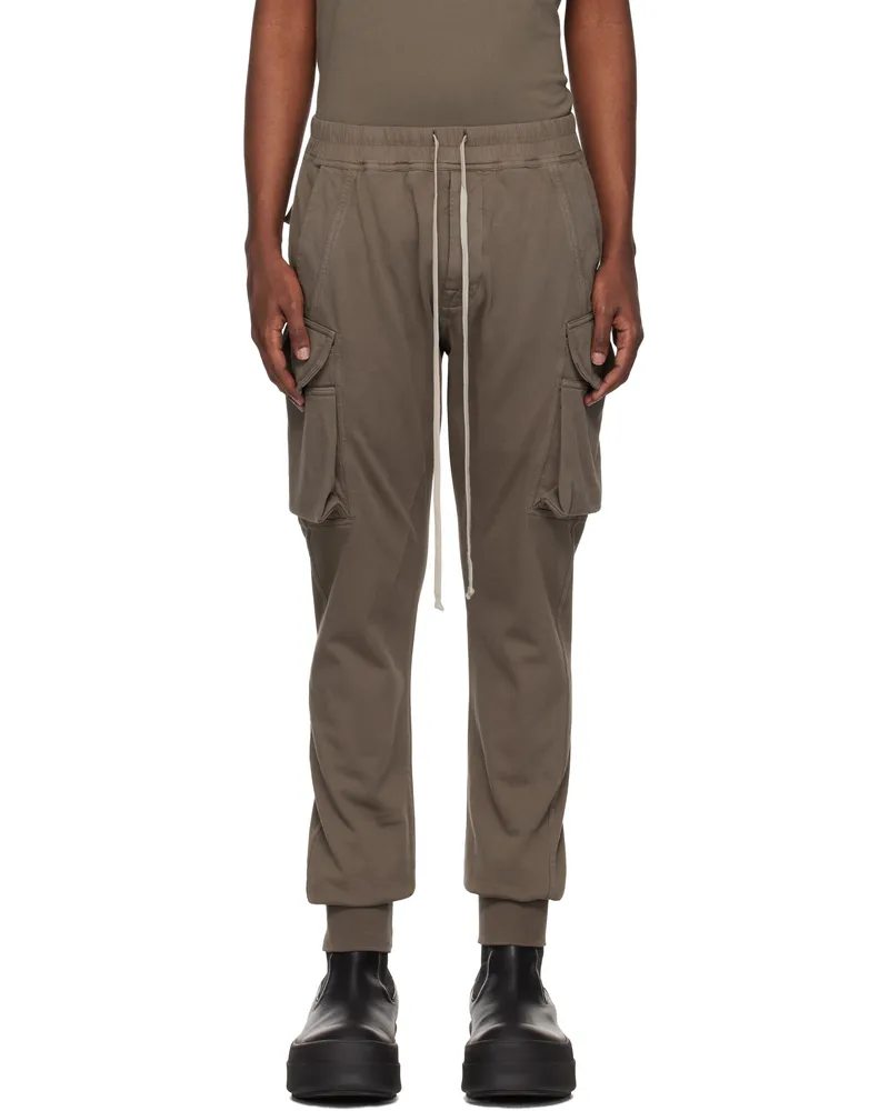 DRKSHDW by Rick Owens Gray Porterville Mastodon Cut Cargo Pants 34