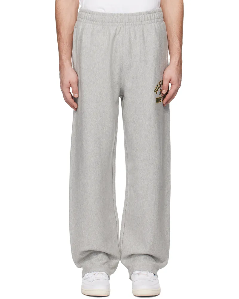 Billionaire Boys Club Gray Wide Leg Duck Varsity Sweatpants Heather