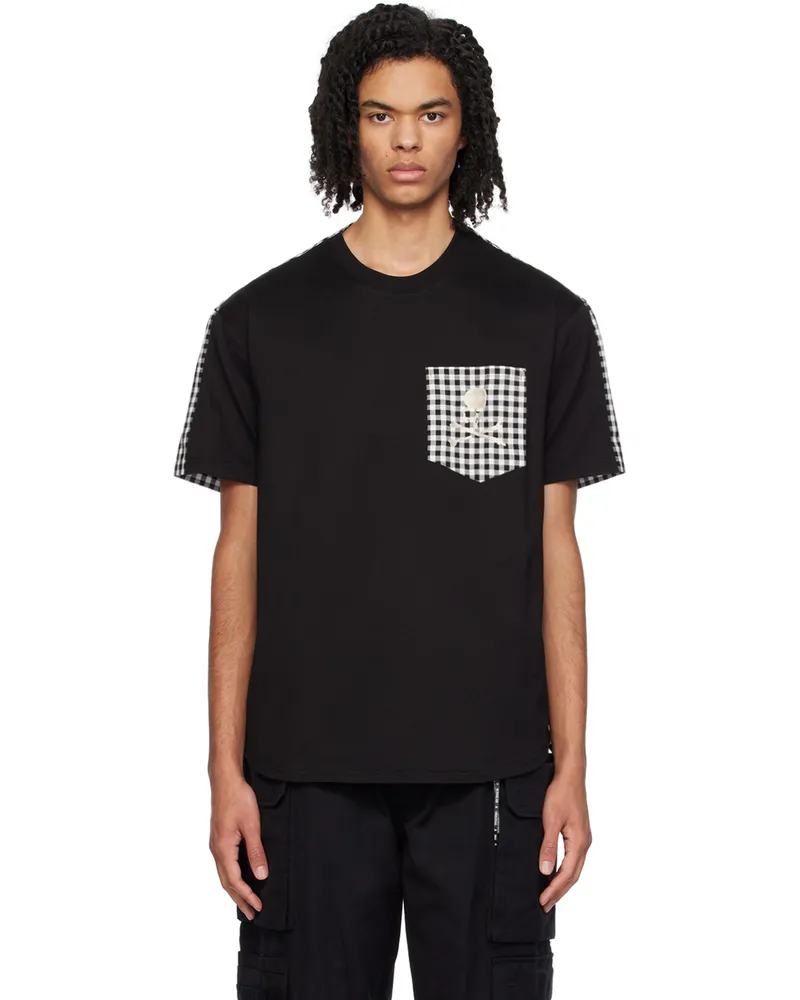 Mastermind World Black & White Check T-Shirt Black