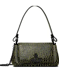 Vivienne Westwood Black & Yellow Hazel Medium Bag Black