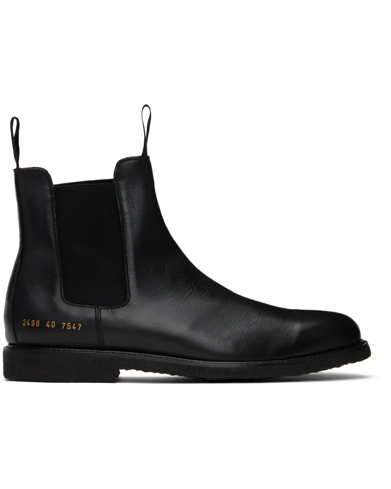 Common Projects Black Classic Chelsea Boots *7547