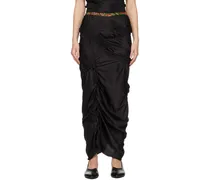 Black Markiza Midi Skirt