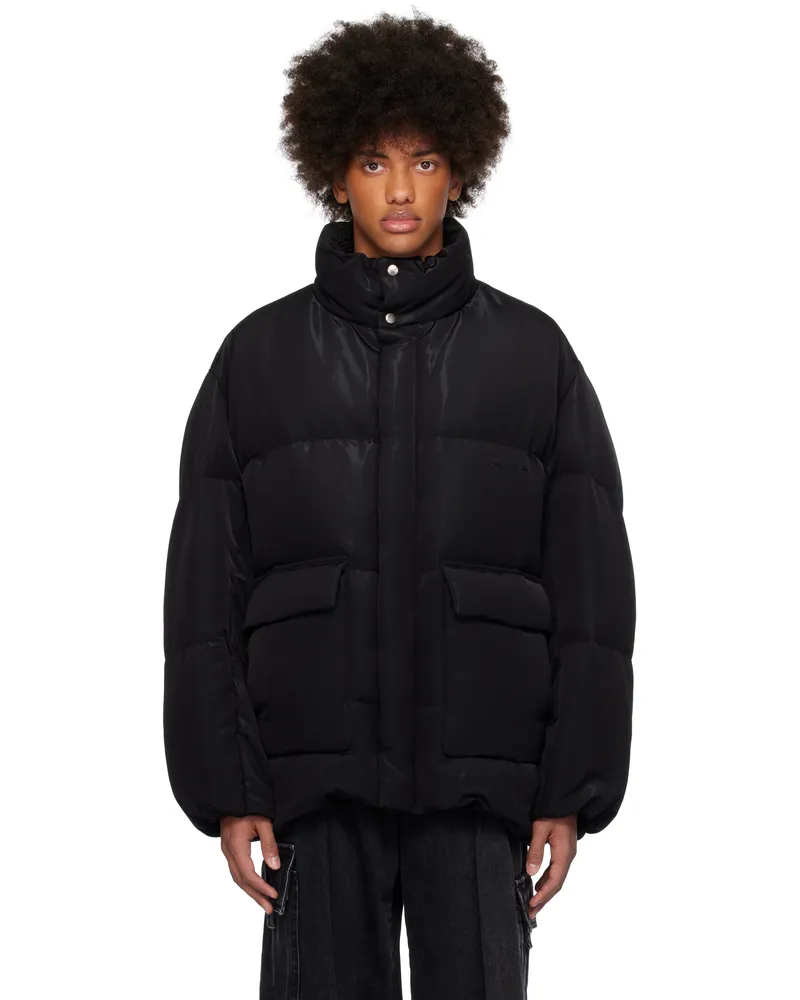 Wooyoungmi Black Quilted Down Jacket 935b