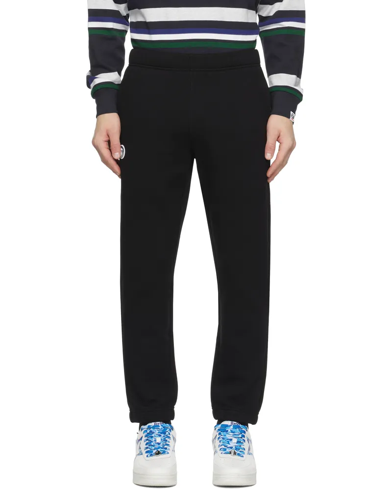 AAPE by A Bathing Ape Black Main Sweatpants Bkx