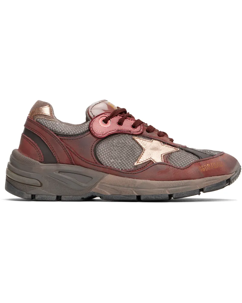 Golden Goose Burgundy & Brown Dad-Star Sneakers 82816