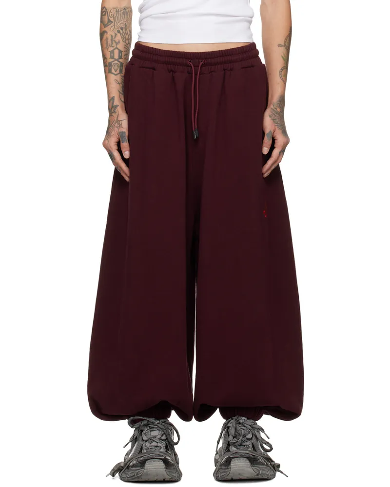 LU'U DAN Burgundy Bontan Sweatpants Oxblood