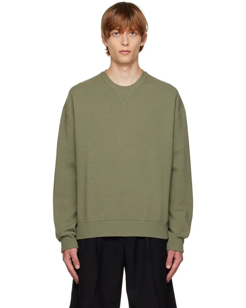 SOLID HOMME Khaki Wool Sweater 604k