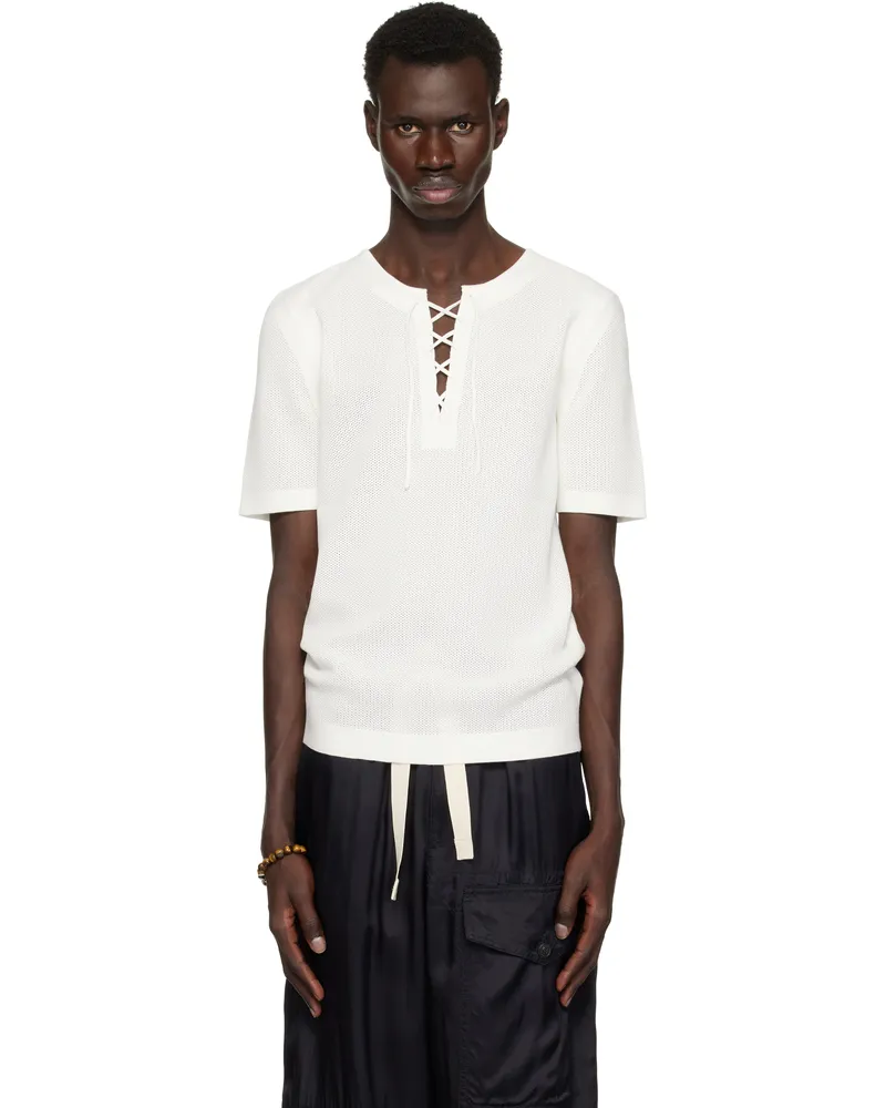 Dries van Noten Off-White Knit T-shirt 1
