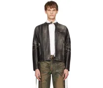 SSENSE Exclusive Brown Damon Leather Jacket