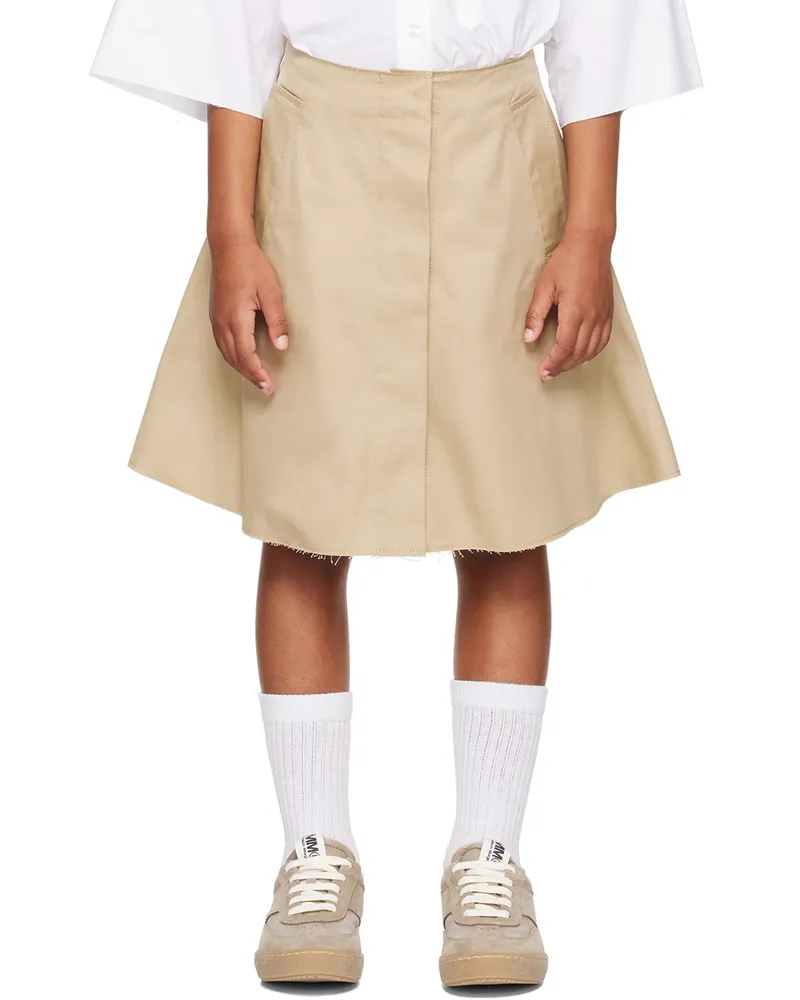 Maison Margiela Kids Taupe Raw Edge Skirt M6703