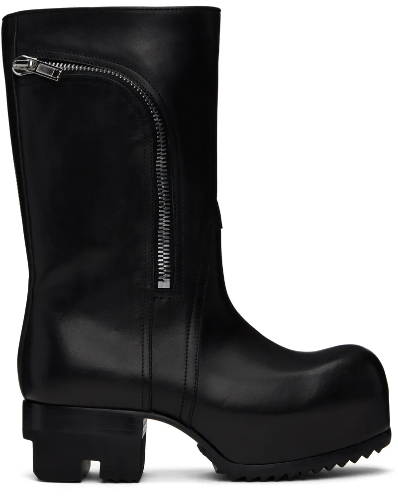 Rick Owens Black Hollywood Bauhaus Ballast Pull Boots 09
