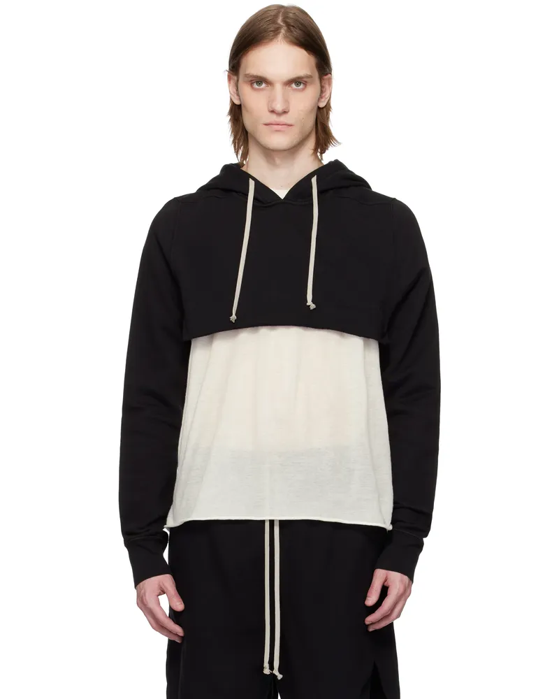 DRKSHDW by Rick Owens Black Hollywood Cropped Hoodie 09